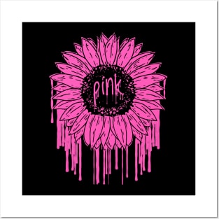 Sunflowers flowers pink cool Posters and Art